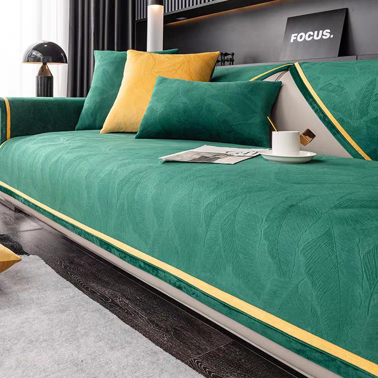 

Nordic Style Non-slip Sofa Cushion Cover Light Luxury Four-season Universal Sofa Cover Dutch Velvet Simple Seat Cushion 90*160cm