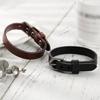 Simple Cowhide Leather Hand Strap: Stylish Thin Bracelet for Men & Women, Retro Design with Smooth Finish