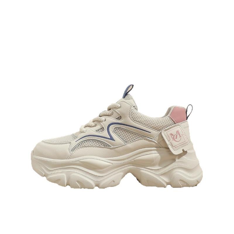 Dad Shoes Women's New Summer and Autumn Mesh Breathable Thick-soled Lightweight Soft-soled Sneakers Children