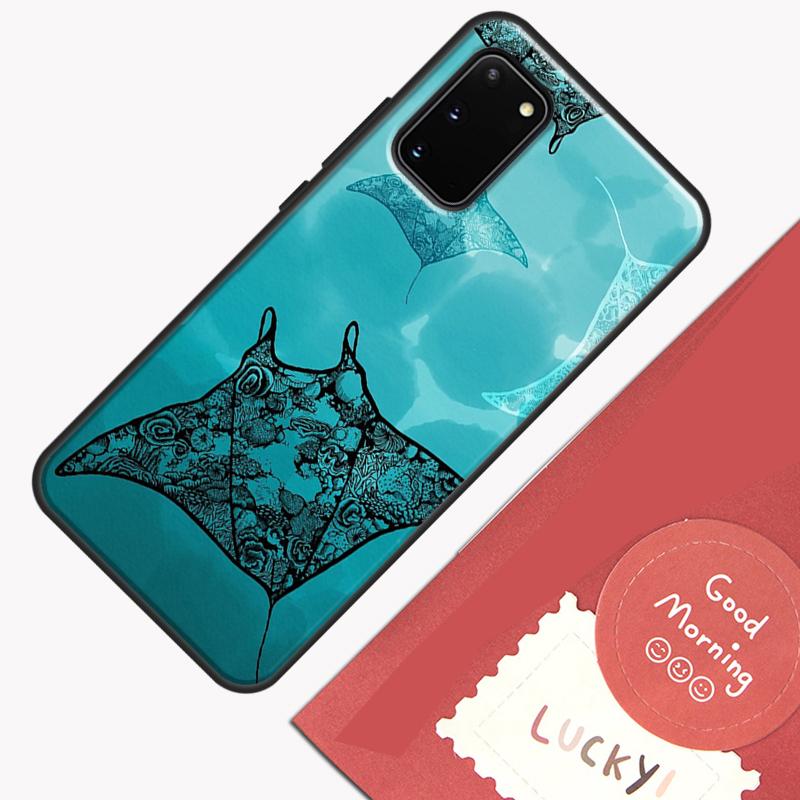 Animal Manta Ray Phone Case For Samsung Galaxy S25 S26 Ultra S20 S21 S22 S23 S24 Plus S9 S10 S25 FE Cover Shell