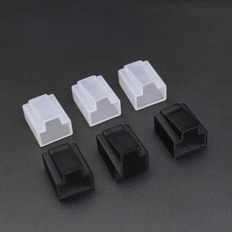 RJ45 Male Connector Protective Dust Cover for Cat 5e/6 Network Cable - Anti-Oxidation Rubber Cap