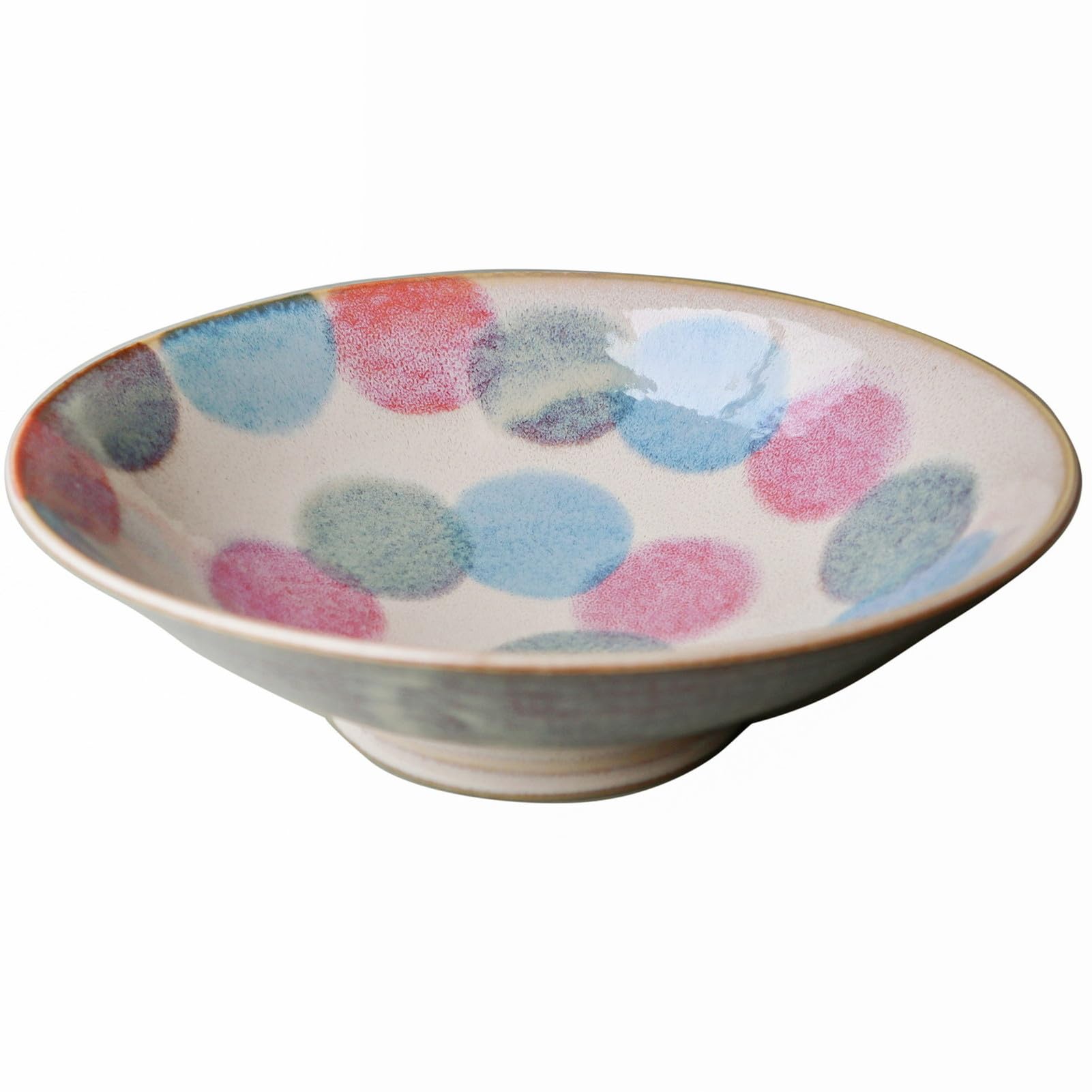 

Awasaka Salad Diameter x Height Microwave and Dishwasher Made in Pink Dotted Bowl/Noodle Bowl, 25.5cm 7.5cm, Safe, Japan, MN-964 розовый