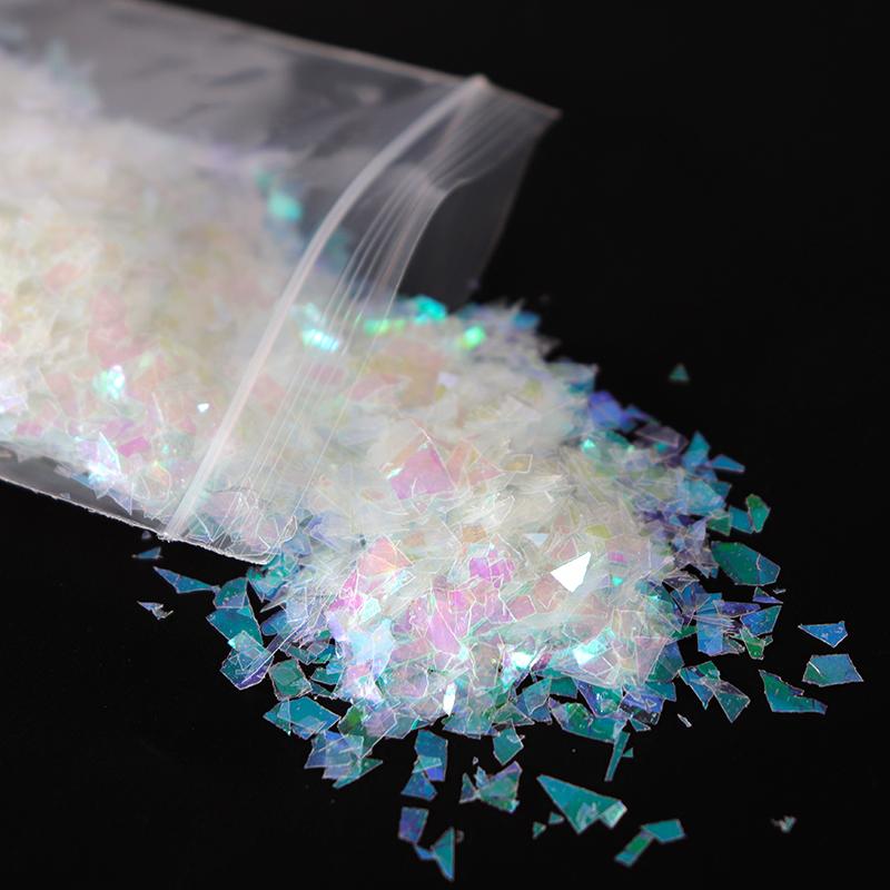 10 g holografických nepravidelných třpytek na nehty DIY gel Polish manikúra zdobení nehtů příslušenství