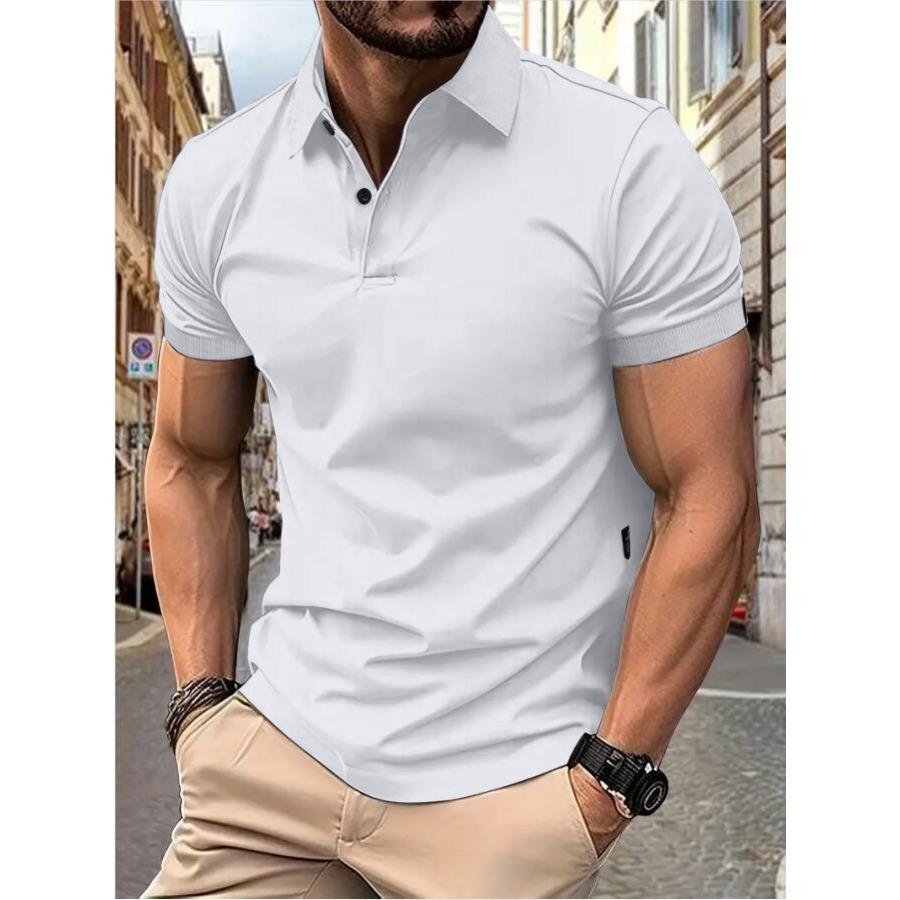 Men's Summer Solid Color Top Popular Fashion Short Sleeves Slim Fit Short Sleeves T-Shirts (men’s)