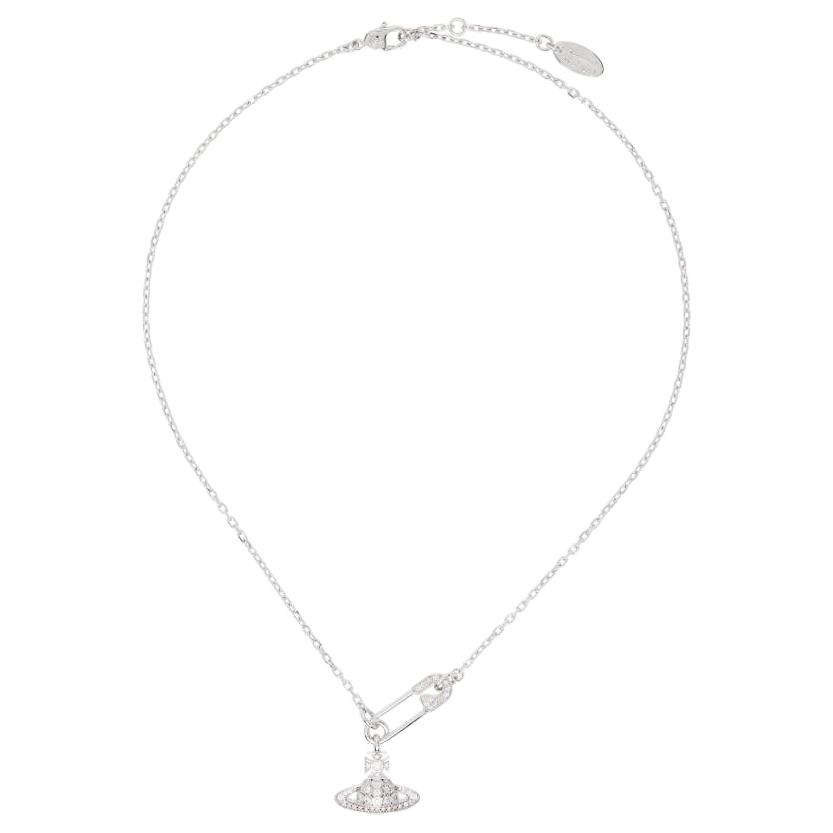Vivienne Westwood Original Pattern Design Brass Necklace Women necklace Silver 6302029102P102IM Basic Packaging-Dust Bag+Box