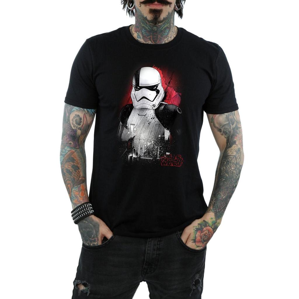 Krieg der Sterne: The Last Jedi Herren Stormtrooper T-Shirt aus gebürsteter Baumwolle