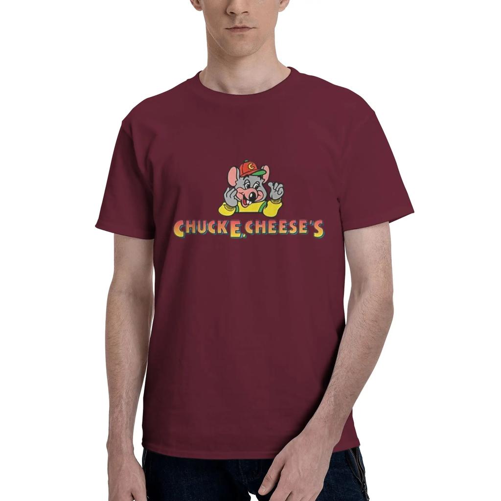 Chuck E Cheese 100 Cotton TShirt Mens Oversized T Shirts Men Crew Neck Short Sleeve S6XL