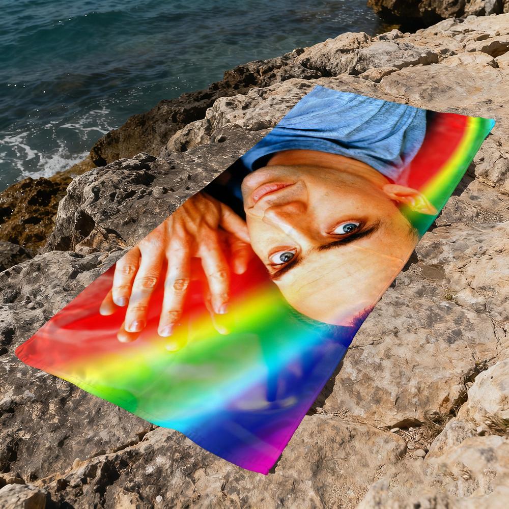 N-Nicolas Cage Handtuch Strand Schnelltrocknend Weich Poolhandtücher Geschenk für Reise Fitnessstudio Dusche Camping Sport
