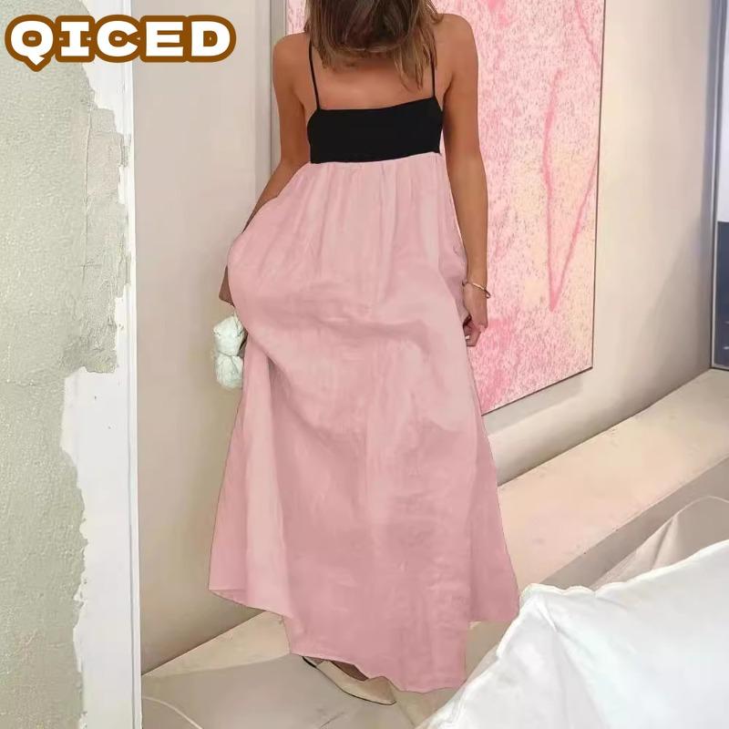 QICED Women's Fashion Summer Spring Sleeveless Casual Dresses