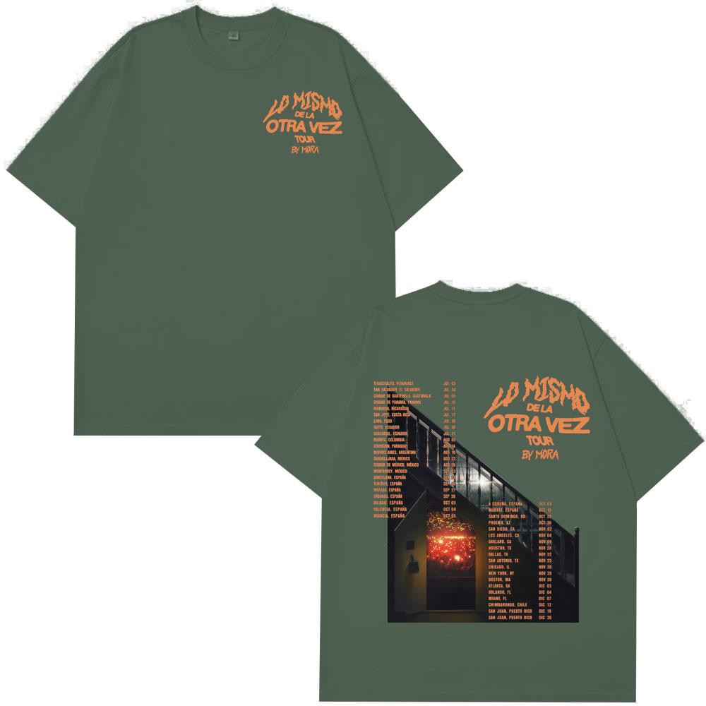 

Mora Lo Mismo Dela Otra Vez Tour 2025 Merch Gothic T Shirt Men Women Hip Hop Fashion Short Sleeve Oversized Tshirt Fans Gifts 4XL