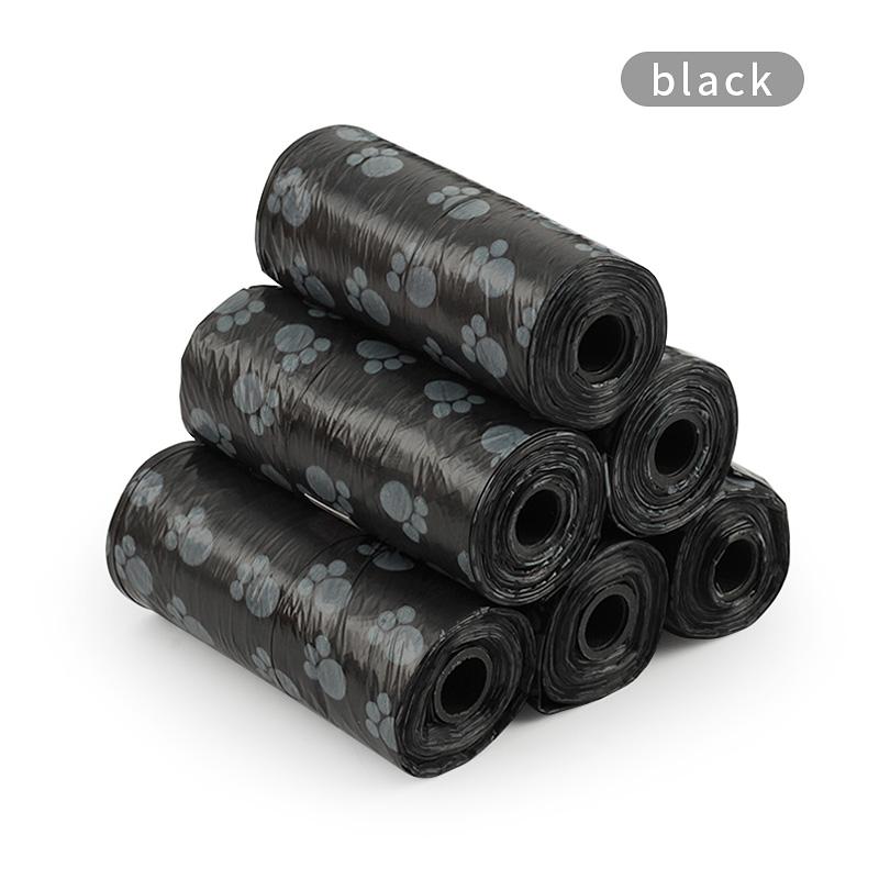 6Pcs Pet Waste Poop Bag Paw Print Clean up Refills Roll Picking Dog Pooper Bags