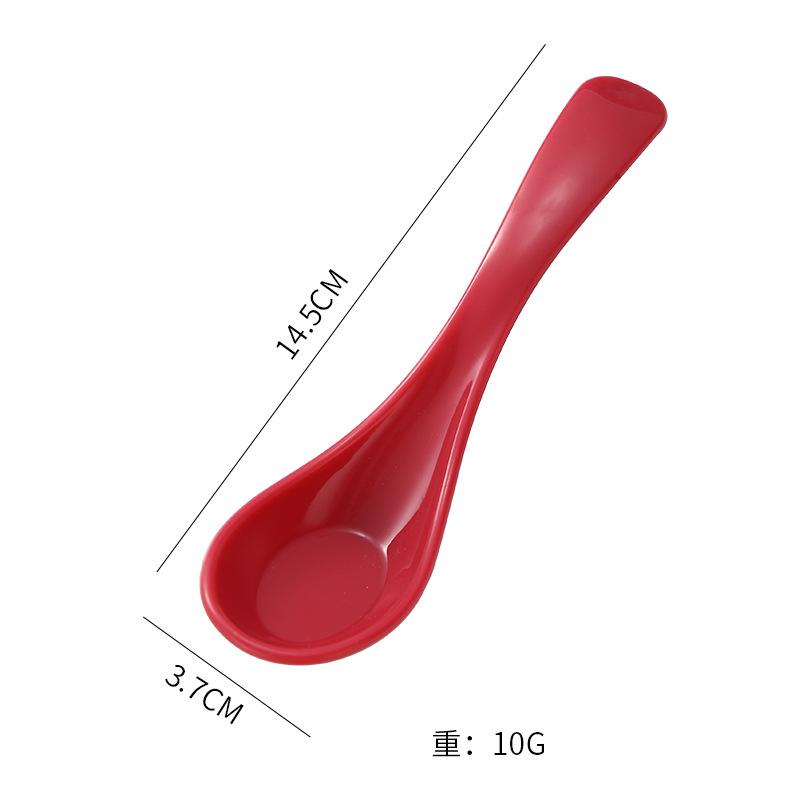 

Plastic Household Children s Red and Black Ramen Soup Spoon Long Handle Spoon Heat Resistant Non Slip Kitchen Utensils красный