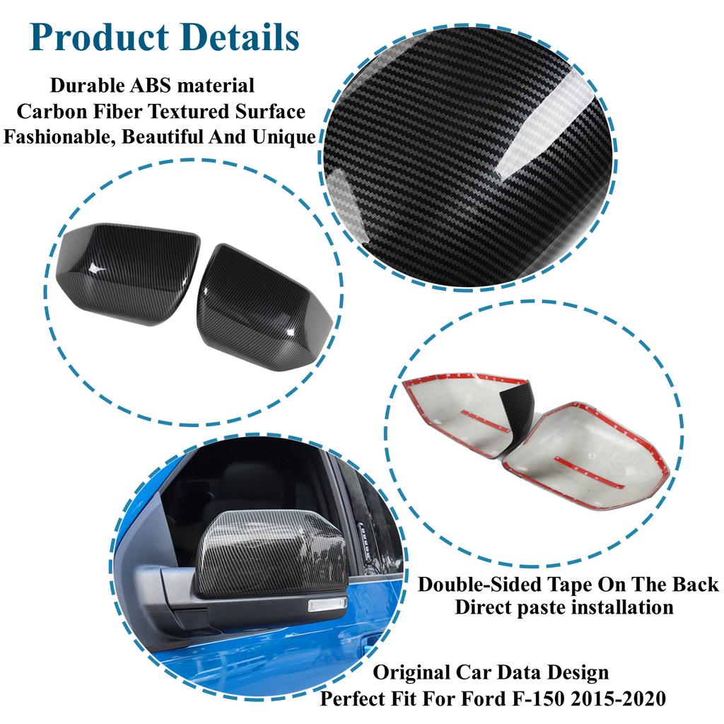 Auto Tür Seite Rückspiegel Dekoration Kappe Schutzhülle für Ford F150 2015 2016 2017 2018 Außen