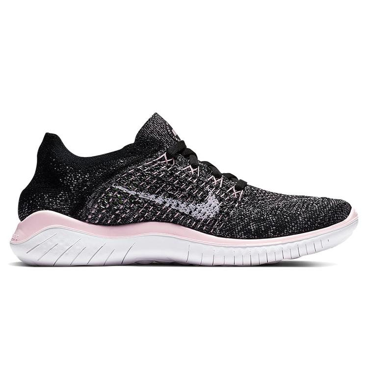 New Nike Free Rn Flyknit 2018 Black Pink Foam Women's 942839-007