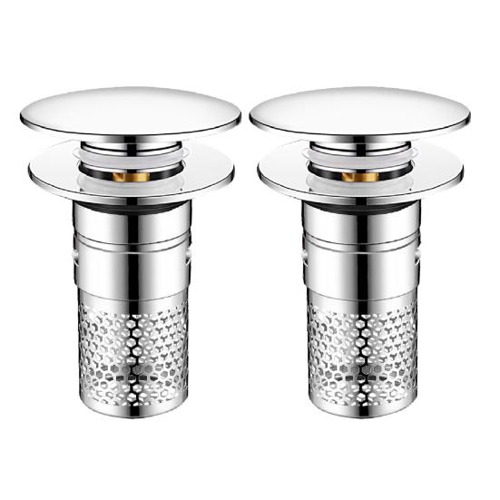Bathroom Sink Stopper Pop-up Drain Strainer Hair Debris Catcher Sink