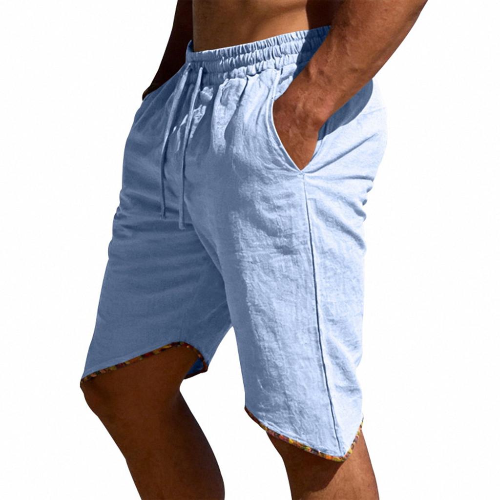 Men's Casual Loose -color Linen Pants - Men's Trendy And Unique Tailoring Breathable Beach Shorts