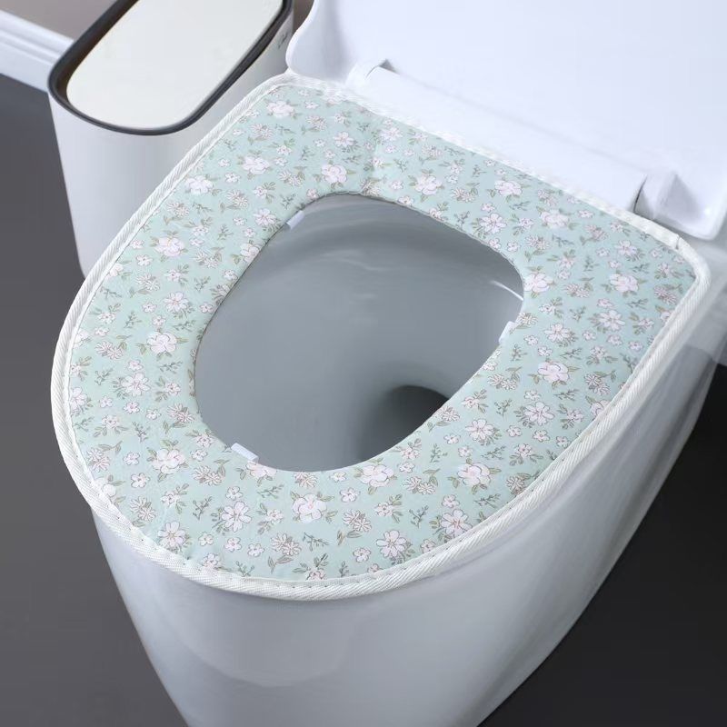 

Удобная и дышащая подушка для сиденья унитаза Утолщенная Подходит для всех сезонов Водонепроницаемая накладка на сиденье для домашнего использования Летом, для унитаза green