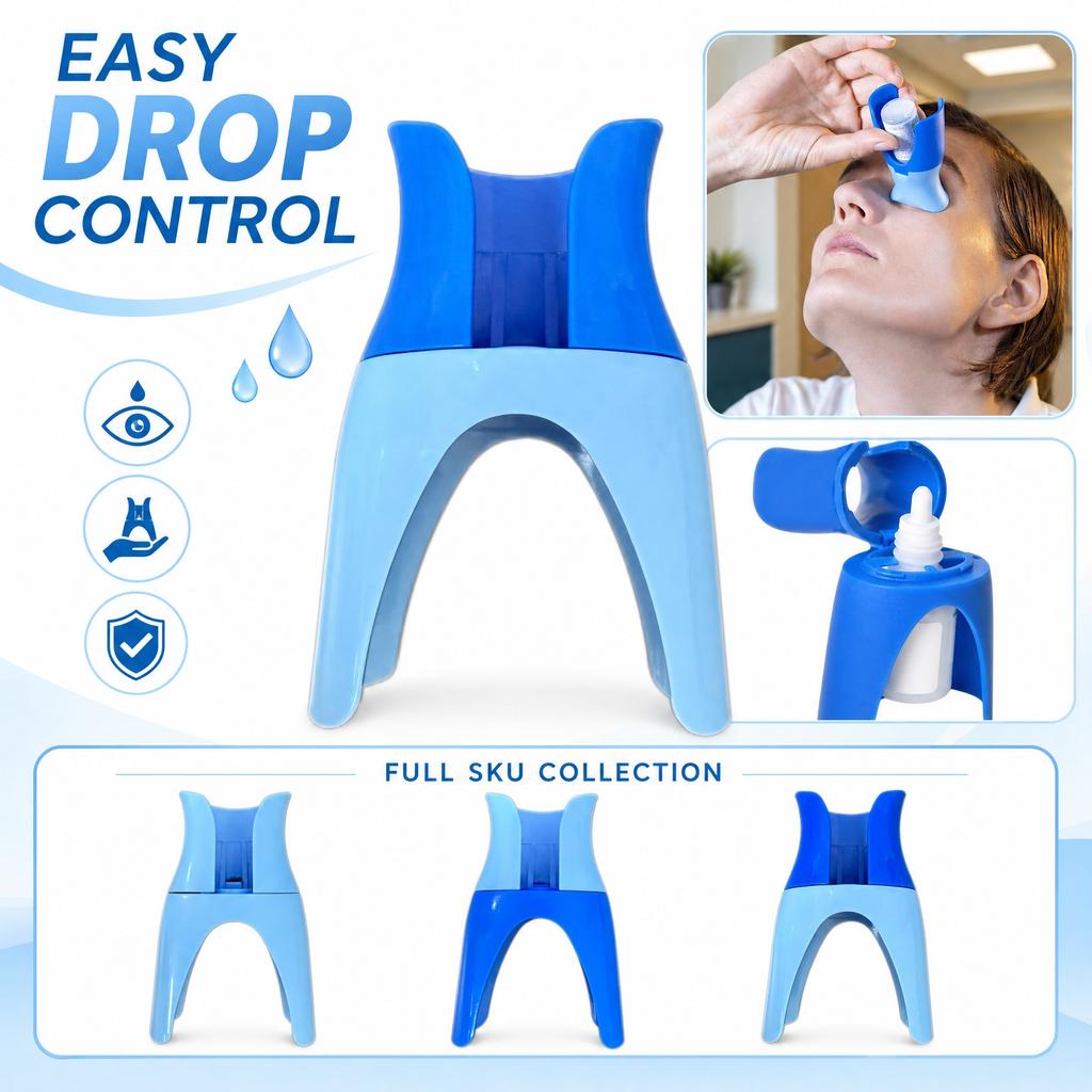 Eye Drop Bottle Holder for Adults and Children Eye Care Aid Dry Eye Relief Tool Easy to Use Eye Drops Application Support Stand