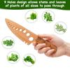 Herb Stripper Wooden Vanilla Stripping Tool for Kale Collard Greens Thyme Basil Curved Edge Multi-holes Kitchen Gadget