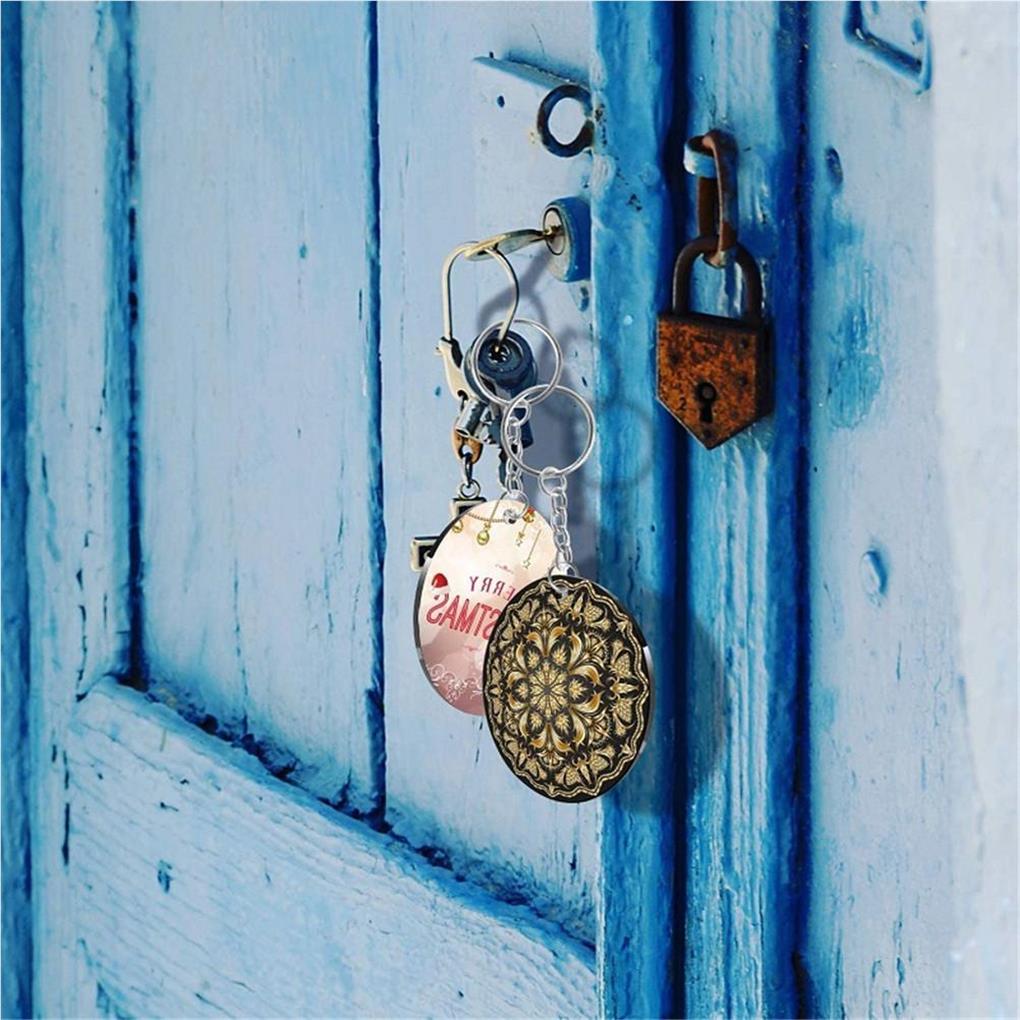 DIY Keychains Making Kit Exquisite Keychain Acrylic Keychain Blanks Lightweight Wear-resistant Keys Chain Rings