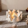 Silicone Mold for Bunny Candle Holder Round Shape Flexible Non-Stick Material Suitable for Resin Plaster Wax Crafting DIY Projects
