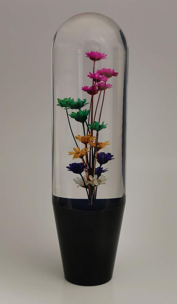 Crystal Shift Knob, Flower, Length 5.9 X Thickness 1.7 Inches (150 Mm) X