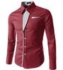2023 Striped Multi-Color Slim Fit Men's Long Sleeve Shirt