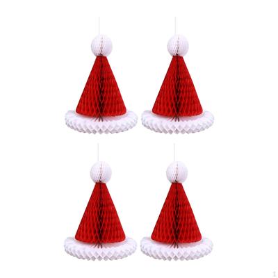 Christmas 3D Paper Lantern Hanging Decorative Crepe Garlands Holiday Decoration for