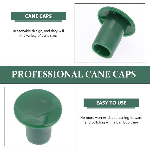 Happyyami 72Pcs Garden Safety Cane Caps Plastic Mushroom Rebar Safety Caps Tube Screw On Rebar Stakes for Garden Canes Green