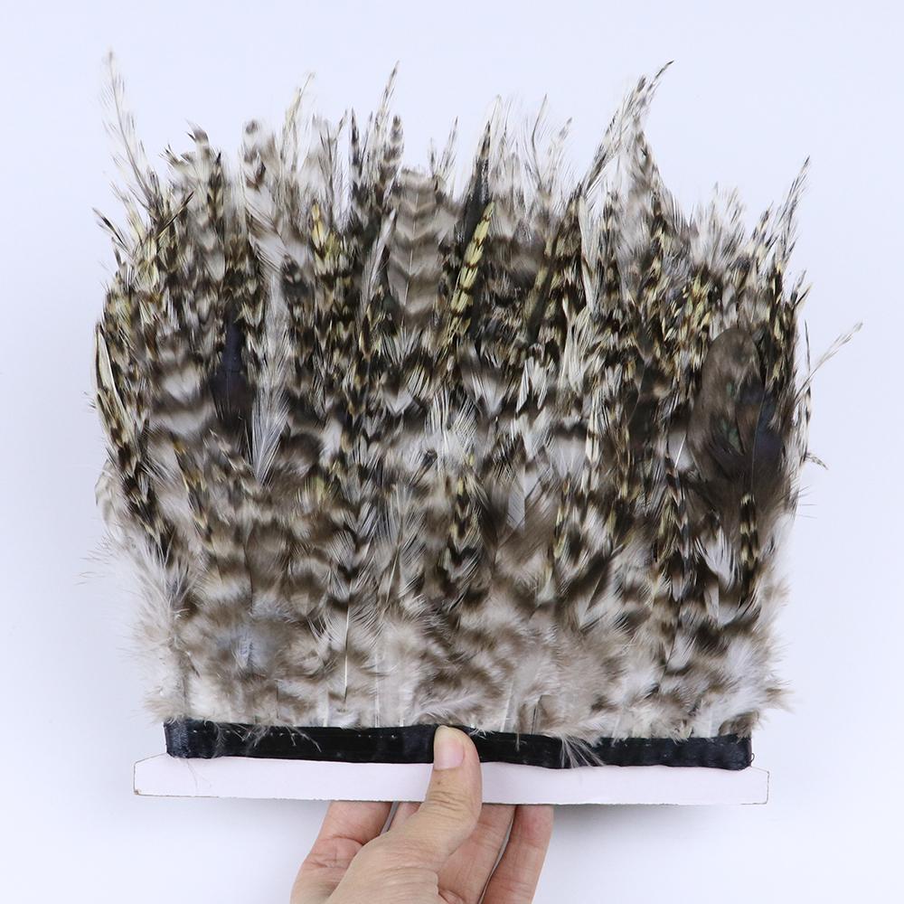 1Meter Natural Rooster Saddle Feathers Trim Fringe 4-6 Inches for Crafts Carnival Party Sewing Clothing Cock Plumes Decoration