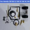 Motorcycle Carburetor Rebuild Kit Float Jets+Needle For Honda CB100 CL100 SL100