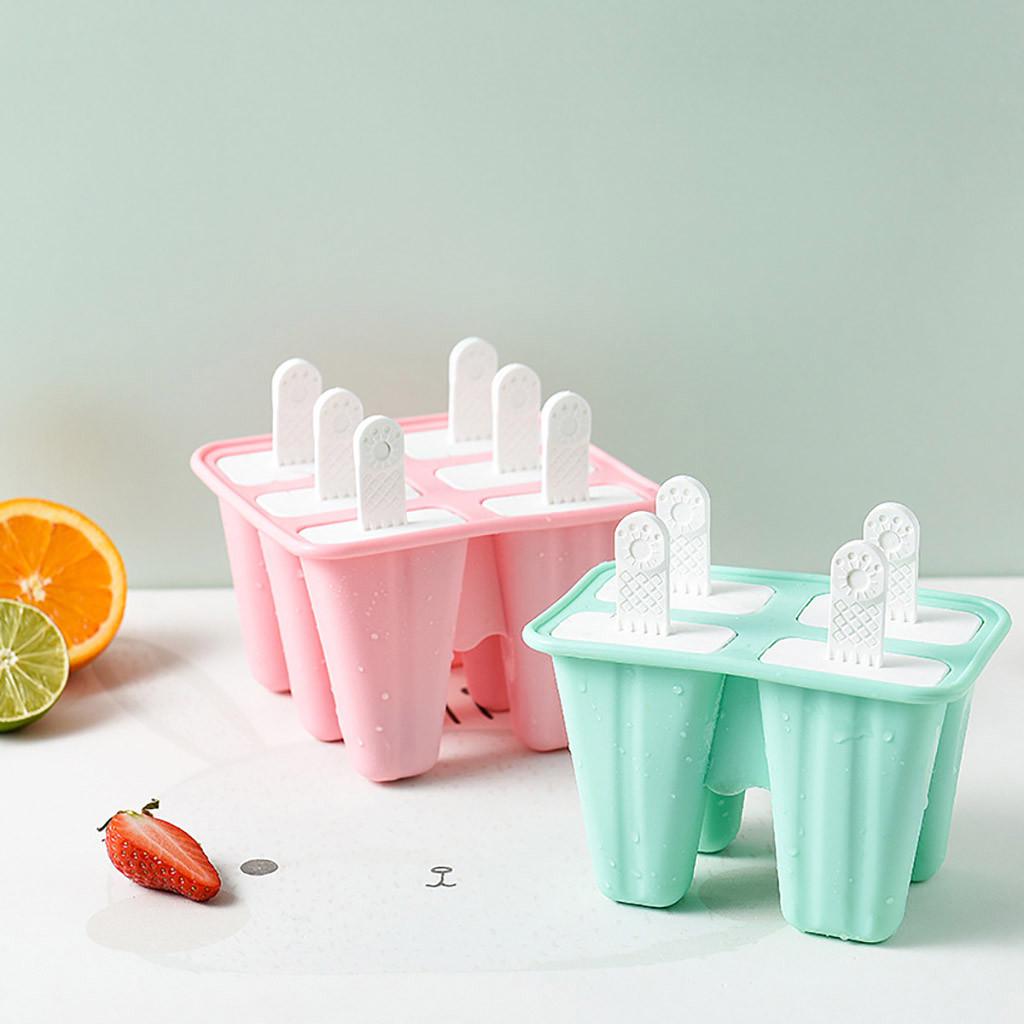 Silicone 6 Hole Popsicle  Ice s Classic s Trays Reusable