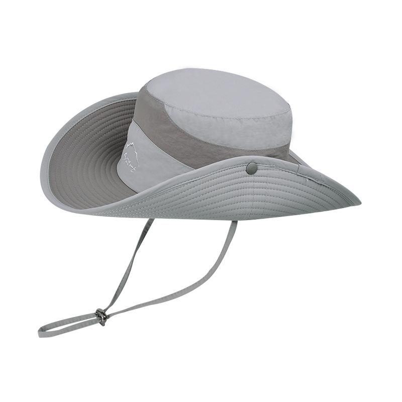 New bucket hat spring and summer outdoor sun hat men's mountaineering fishing quick-drying waterproof big eaves hat children
