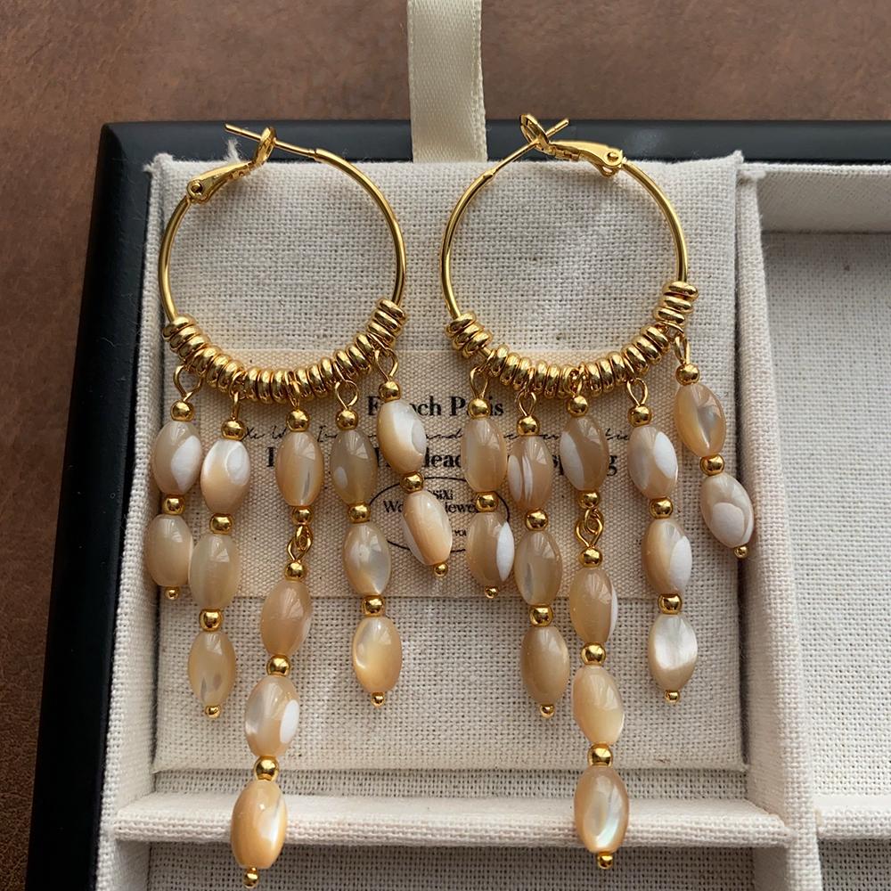 

New Fashionable And Elegant Beaded Tassel Earrings Trendy And Retro Earrings Jewelry Accessories For Women s Birthday Parties