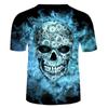 Men's Fashion Casual Loose 3D Cool Printing Round Neck Pullover T-Shirt Top