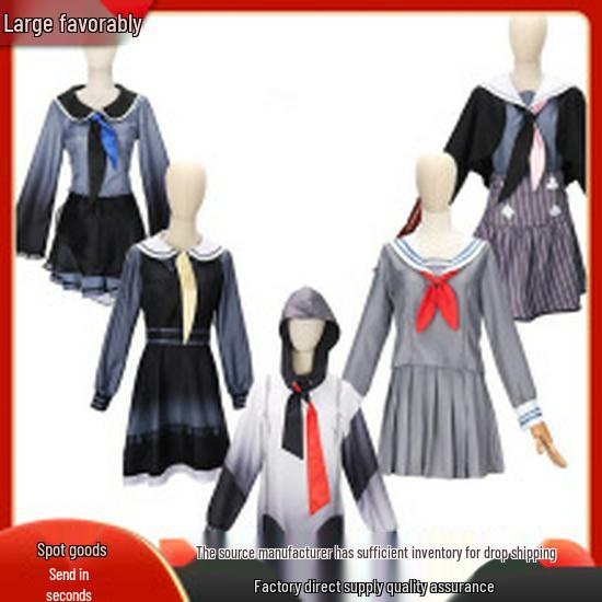 Demon Slayer Akaza Upper Rank Three Cosplay Costume - Full Set with Long Sleeves