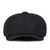 Children Solid Color Hemp Material Process Beret Hat Newsboy Cap Painter's Caps Spring Autumn Outdoor Leisure Hats Travel Accessories for Boys Girls