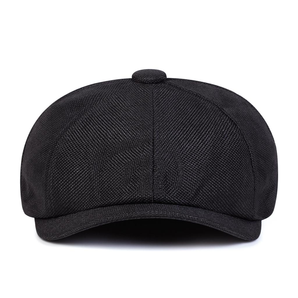 Children Solid Color Hemp Material Process Beret Hat Newsboy Cap Painter's Caps Spring Autumn Outdoor Leisure Hats Travel Accessories for Boys Girls