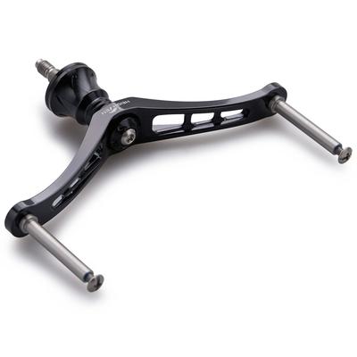HEIGHTEN Reel Handle for Shimano and Daiwa Universal Spinning Reels 80/92/95/98/110mm (No Knob) (92mm - Black) (566)