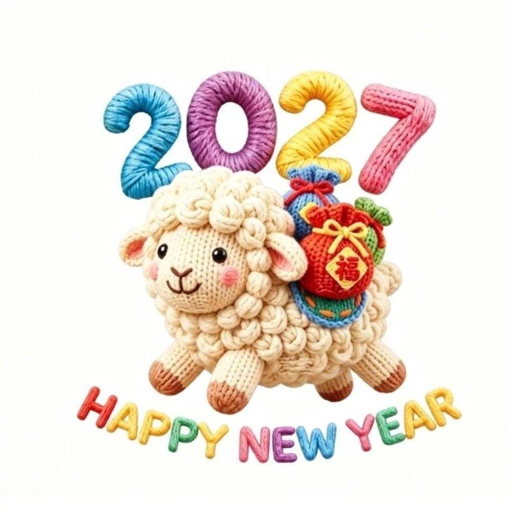 2D Flat Print Happy New Year Window Stickers Large Size 5D Window Glass Decor  Room