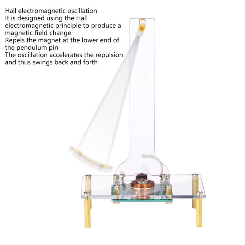 DIY Electromagnetic Swing Science Kit Swing Induction Teaching Tool with LED Light for Educational Soldering Project