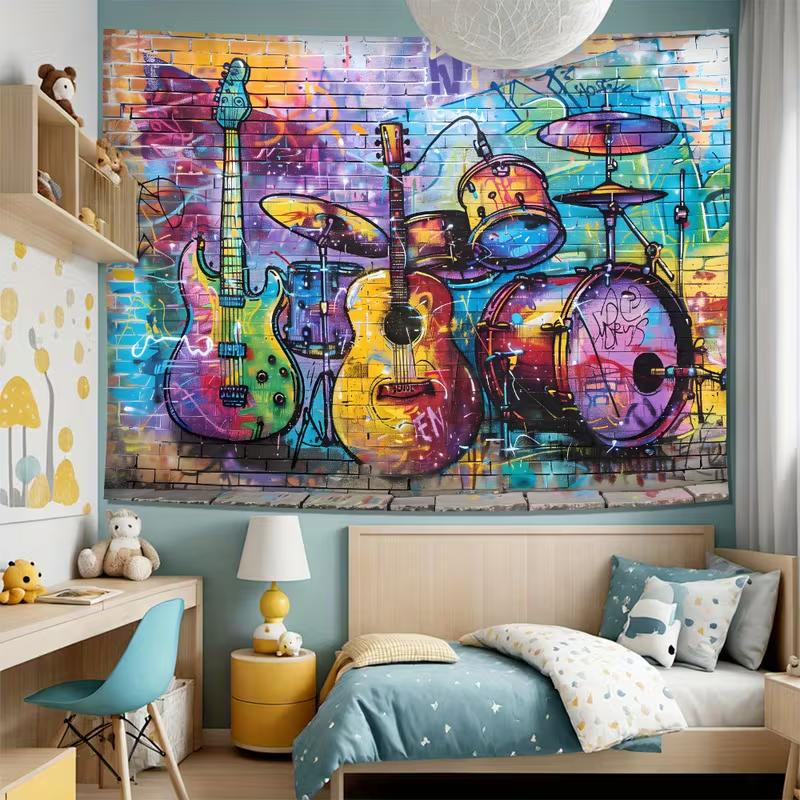 2D European Palace Garden Plaza Tapestry Seville Spain Landmark Wall Decor Cloth for Home & Bedroom