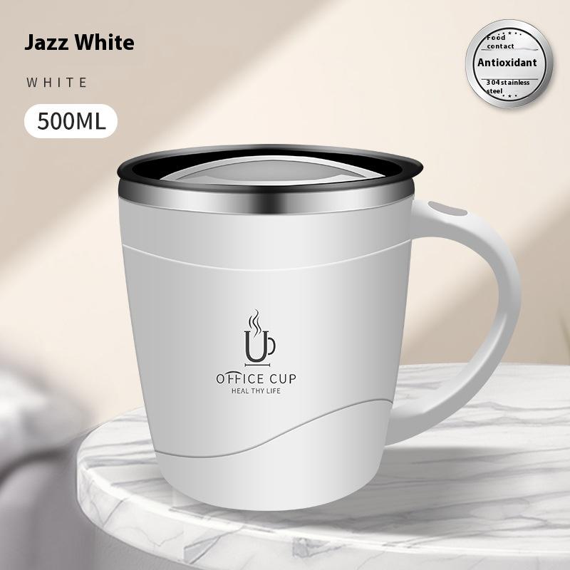 304 Stainless Steel Mug, Double-layer Heat and Cold Preservation, Business Portable Coffee Cup Office with Handle for Making Tea