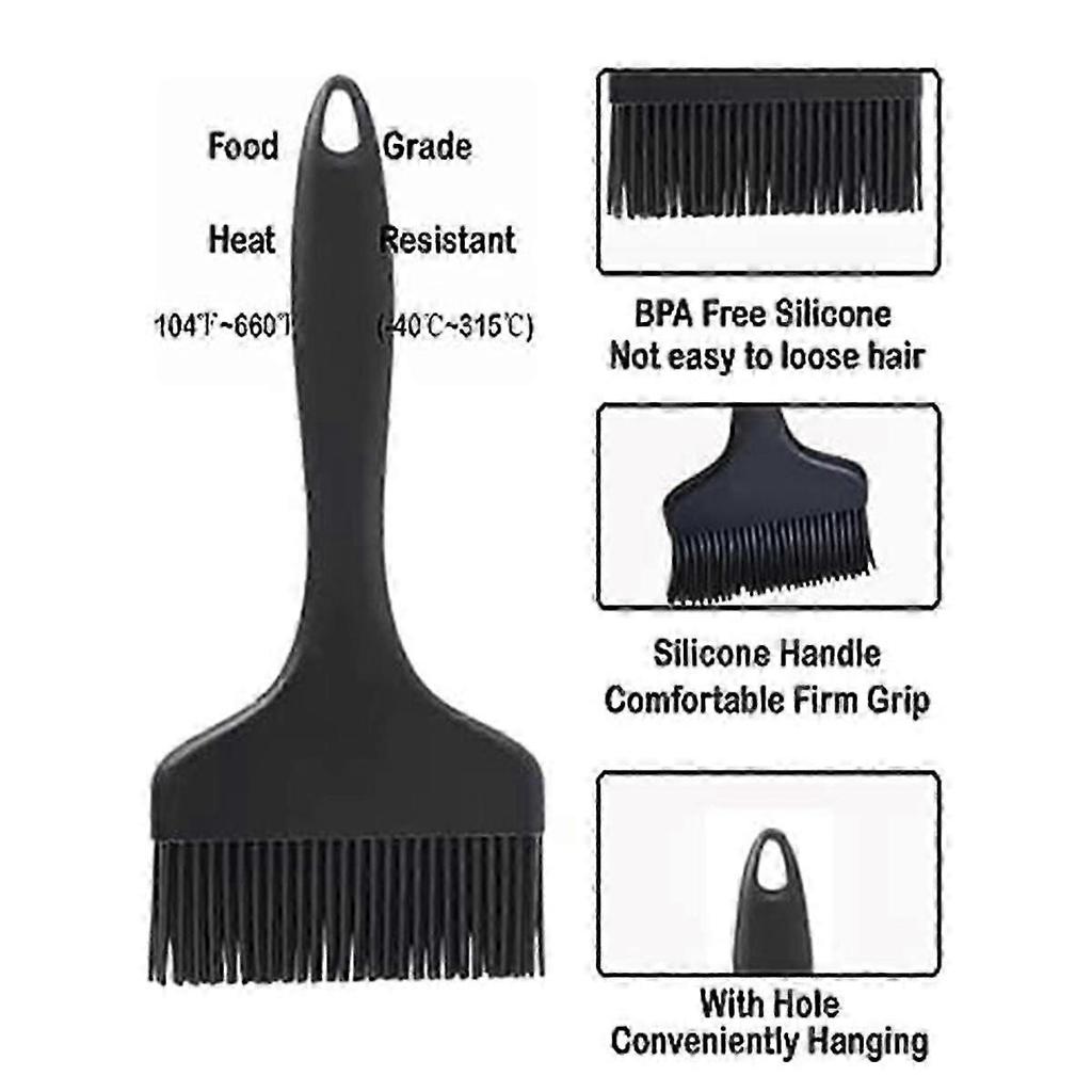 Extra-Large Pastry Brush-Silicone Basting Brush for Cooking, Heat Resistant Food Brush for BBQ, Dish