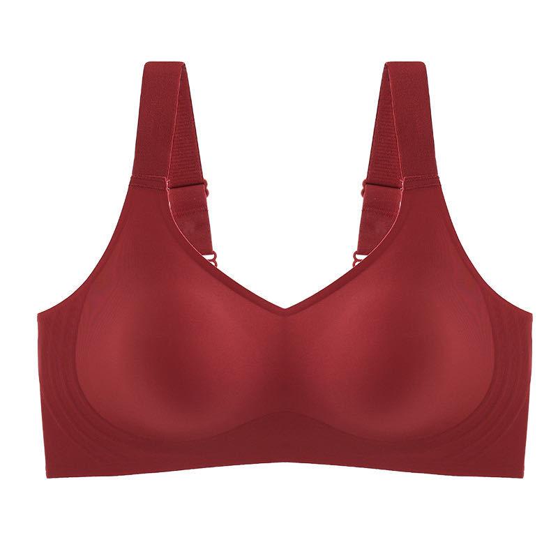 Sutiã sem costura feminino lingerie confortável tops esportivos acolchoados roupa íntima sexy sem fio sutiãs de suporte macio alças largas íntimas