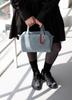 Yahnsisi Suede Bowling Bag - Baby Blue