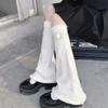 Plush Balls Leg Warmers Women Bowknot Lolita Leg Warmer Trendy Knitted Leg Covers  Girls