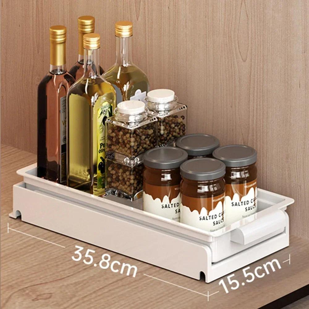 Kitchen Pull-out Dish Rack with Drawer Bowls Dishes Drainer Storage Drying Rack Tableware Holder Under Sink Cabinet Organizer