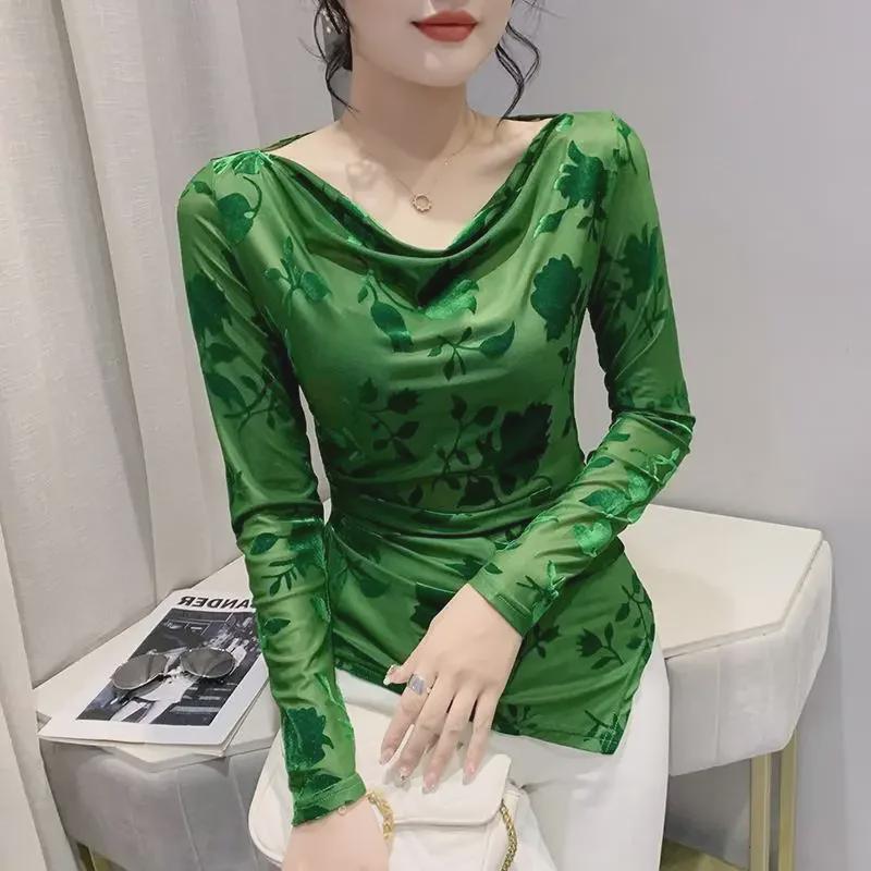 

European Autumn 2025 Irregular Slim Jacquard Top XL