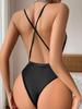 Spitzen-Patchwork-Netz-Bodysuit für Damen, Sexy